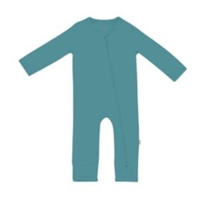 Kyte baby zippered romper in Cove